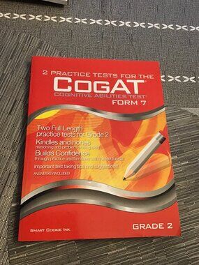 New Grade 2 Book w/2 COGAT Practice Tests--Gifted Education